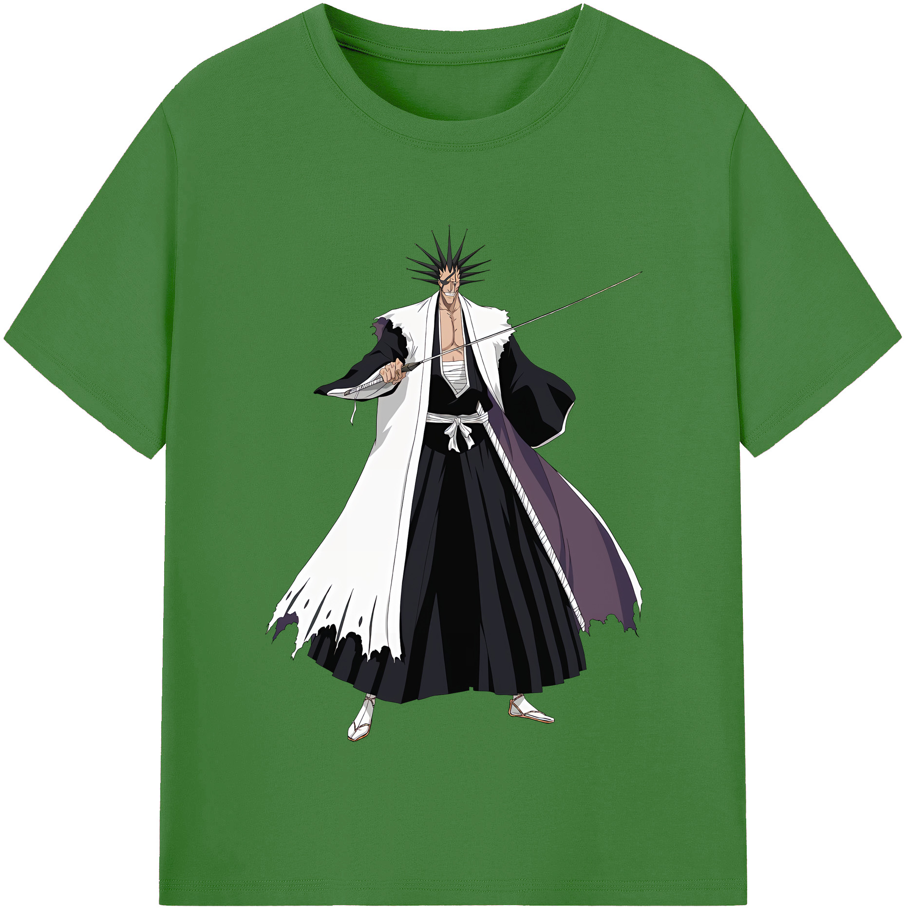 （画像用） ブリーチ ざらき けんぱち BLEACH Zaraki Kenpachi レディースカジュアルプリントTシャツ（綿100％）